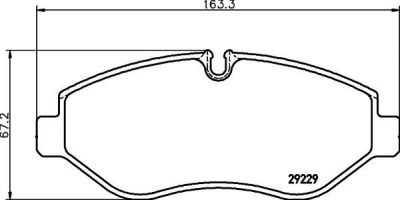 Hella 8DB 355 005-511 комплект тормозных колодок, дисковый тормоз на IVECO DAILY V c бортовой платформой/ходовая часть