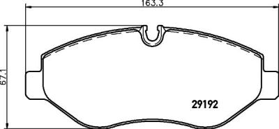 Hella 8DB 355 005-521 комплект тормозных колодок, дисковый тормоз на MERCEDES-BENZ VIANO (W639)