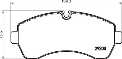 HELLA КОМПЛЕКТ ТОРМОЗНЫХ КОЛОДОК, ДИСКОВЫЙ ТОРМОЗ (8DB 355 005-531)