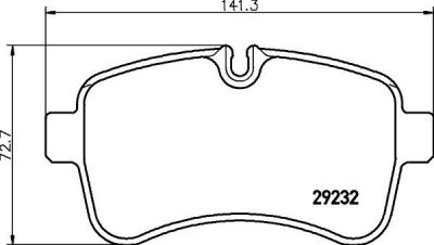 Hella 8DB 355 005-551 комплект тормозных колодок, дисковый тормоз на IVECO DAILY V c бортовой платформой/ходовая часть