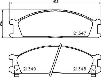 Hella 8DB 355 005-651 комплект тормозных колодок, дисковый тормоз на NISSAN VANETTE автобус (C22)