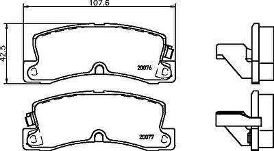 HELLA КОМПЛЕКТ ТОРМОЗНЫХ КОЛОДОК, ДИСКОВЫЙ ТОРМОЗ (8DB 355 005-691)