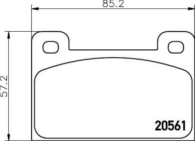 Hella 8DB 355 005-761 комплект тормозных колодок, дисковый тормоз на SKODA RAPID (120G, 130G, 135G)