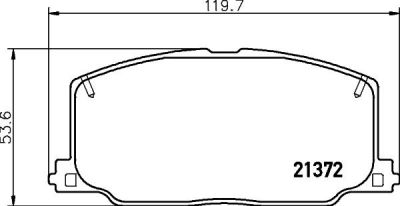 Hella 8DB 355 005-771 комплект тормозных колодок, дисковый тормоз на TOYOTA CAMRY (_V2_)