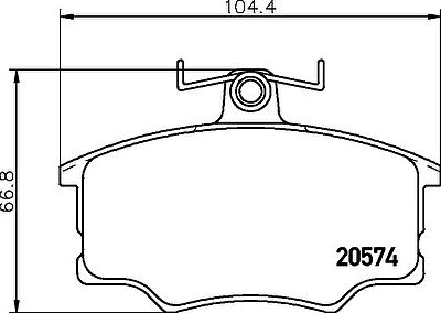 Hella 8DB 355 006-021 комплект тормозных колодок, дисковый тормоз на AUDI 80 (81, 85, B2)