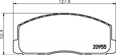 Hella 8DB 355 006-221 комплект тормозных колодок, дисковый тормоз на MITSUBISHI LANCER IV (C6_A, C7_A)