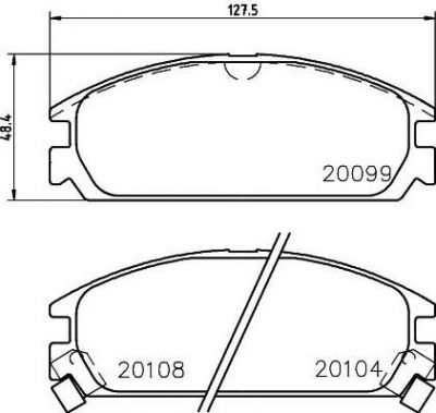 Hella 8DB 355 006-261 комплект тормозных колодок, дисковый тормоз на HONDA ACCORD III (CA)