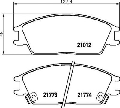 HELLA КОМПЛЕКТ ТОРМОЗНЫХ КОЛОДОК, ДИСКОВЫЙ ТОРМОЗ (8DB 355 006-271)