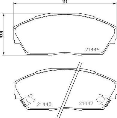 Hella 8DB 355 006-301 комплект тормозных колодок, дисковый тормоз на HONDA ACCORD III (CA)