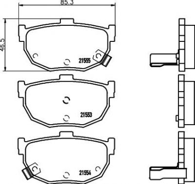 HELLA КОМПЛЕКТ ТОРМОЗНЫХ КОЛОДОК, ДИСКОВЫЙ ТОРМОЗ (8DB 355 006-411)