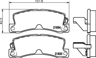 Hella 8DB 355 006-431 комплект тормозных колодок, дисковый тормоз на TOYOTA AVENSIS (_T22_)