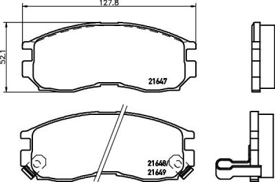 HELLA КОМПЛЕКТ ТОРМОЗНЫХ КОЛОДОК, ДИСКОВЫЙ ТОРМОЗ (8DB 355 006-471)