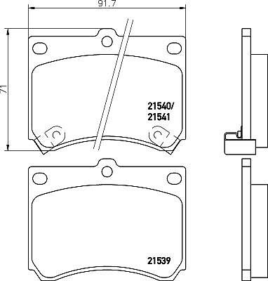 Hella 8DB 355 006-481 комплект тормозных колодок, дисковый тормоз на MAZDA 323 C IV (BG)