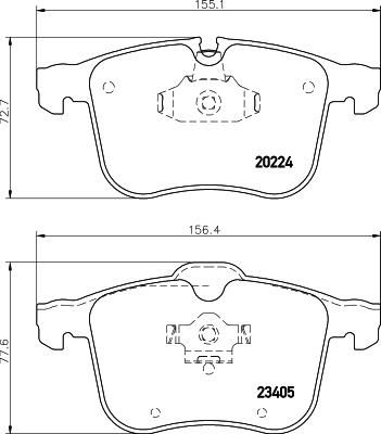 Hella 8DB 355 006-561 комплект тормозных колодок, дисковый тормоз на OPEL VECTRA C