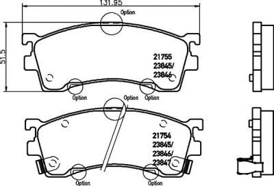 Hella 8DB 355 006-621 комплект тормозных колодок, дисковый тормоз на MAZDA 626 IV Hatchback (GE)