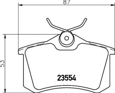 Hella 8DB 355 006-831 комплект тормозных колодок, дисковый тормоз на RENAULT MEGANE III Наклонная задняя часть (BZ0_)