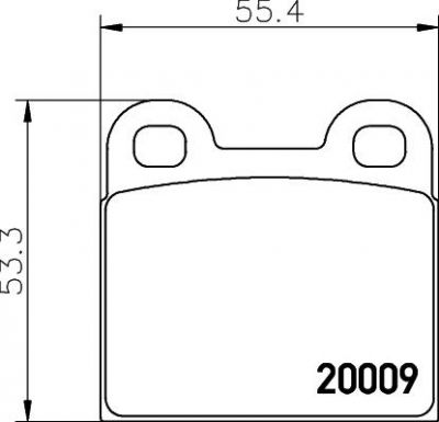 Hella 8DB 355 006-991 комплект тормозных колодок, дисковый тормоз на SAAB 90