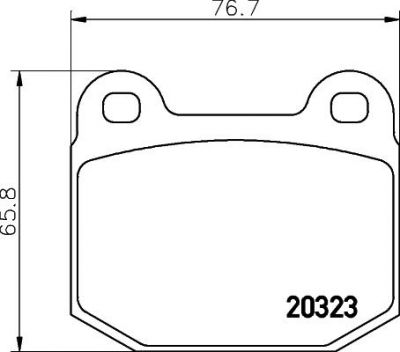 Hella 8DB 355 007-001 комплект тормозных колодок, дисковый тормоз на OPEL MANTA B CC (53_, 55_)