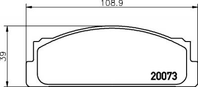 Hella 8DB 355 007-111 комплект тормозных колодок, дисковый тормоз на FIAT FIORINO фургон (146)