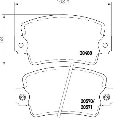 Hella 8DB 355 007-171 комплект тормозных колодок, дисковый тормоз на RENAULT TRAFIC фургон (TXX)