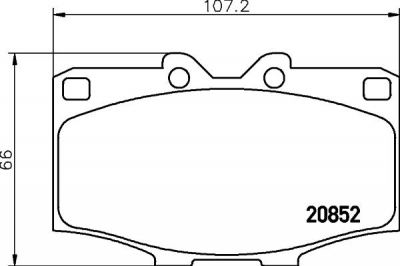 Hella 8DB 355 007-301 комплект тормозных колодок, дисковый тормоз на TOYOTA LAND CRUISER (_J6_)