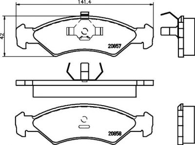Hella 8DB 355 007-311 комплект тормозных колодок, дисковый тормоз на FORD FIESTA фургон (FVD)