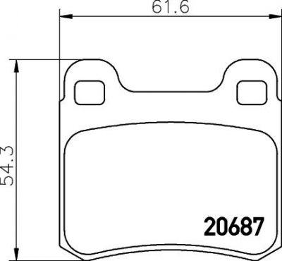 Hella 8DB 355 007-321 комплект тормозных колодок, дисковый тормоз на MERCEDES-BENZ 190 (W201)