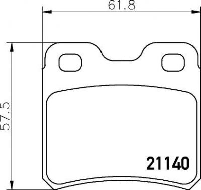 Hella 8DB 355 007-451 комплект тормозных колодок, дисковый тормоз на OPEL ASTRA F Наклонная задняя часть (53_, 54_, 58_, 59_)