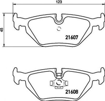 Hella 8DB 355 007-511 комплект тормозных колодок, дисковый тормоз на 3 (E36)