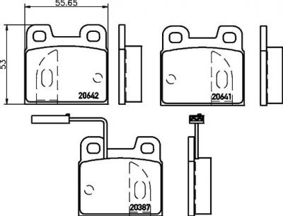 Hella 8DB 355 007-621 комплект тормозных колодок, дисковый тормоз на ALFA ROMEO 75 (162B)