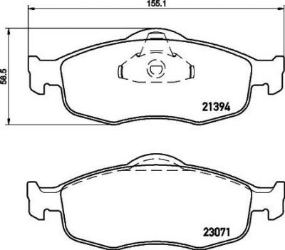 Hella 8DB 355 007-641 комплект тормозных колодок, дисковый тормоз на FORD SCORPIO I (GAE, GGE)