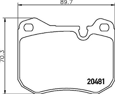 Hella 8DB 355 007-681 комплект тормозных колодок, дисковый тормоз на PORSCHE 928