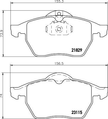 Hella 8DB 355 007-771 комплект тормозных колодок, дисковый тормоз на OPEL VECTRA B (36_)