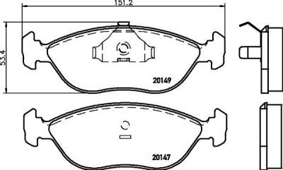 Hella 8DB 355 007-781 комплект тормозных колодок, дисковый тормоз на VOLVO 460 L (464)