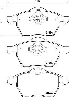 Hella 8DB 355 007-881 комплект тормозных колодок, дисковый тормоз на AUDI A4 Avant (8D5, B5)