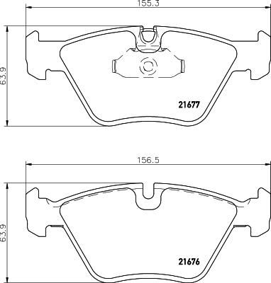 Hella 8DB 355 007-961 комплект тормозных колодок, дисковый тормоз на 5 (E39)