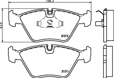 Hella 8DB 355 008-081 комплект тормозных колодок, дисковый тормоз на AUDI 100 (44, 44Q, C3)