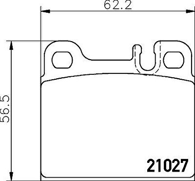 Hella 8DB 355 008-101 комплект тормозных колодок, дисковый тормоз на MERCEDES-BENZ S-CLASS (W126)