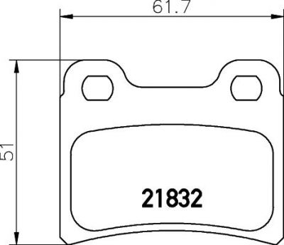 Hella 8DB 355 008-151 комплект тормозных колодок, дисковый тормоз на KIA SEPHIA седан (FA)