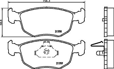 Hella 8DB 355 008-191 комплект тормозных колодок, дисковый тормоз на AC COBRA Mk IV (291N)