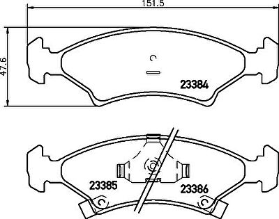 Hella 8DB 355 008-241 комплект тормозных колодок, дисковый тормоз на KIA SEPHIA седан (FA)