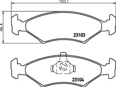 Hella 8DB 355 008-331 комплект тормозных колодок, дисковый тормоз на FORD ESCORT III (GAA)