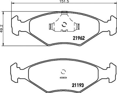 Hella 8DB 355 008-371 комплект тормозных колодок, дисковый тормоз на FIAT FIORINO фургон (146)