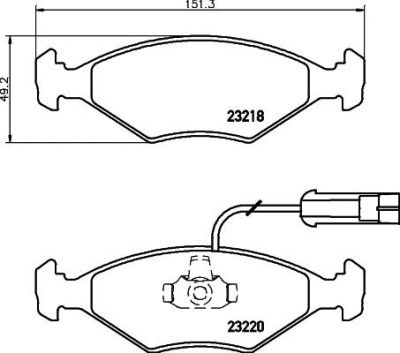 Hella 8DB 355 008-391 комплект тормозных колодок, дисковый тормоз на FIAT PALIO Weekend (178DX)
