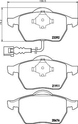 Hella 8DB 355 008-471 комплект тормозных колодок, дисковый тормоз на VW GOLF IV (1J1)