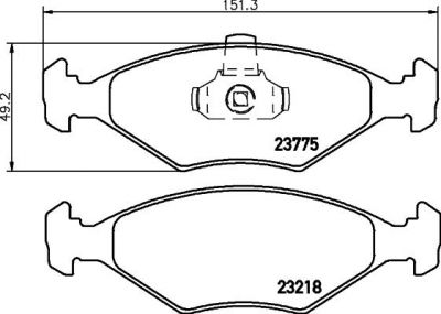 Hella 8DB 355 008-511 комплект тормозных колодок, дисковый тормоз на FIAT ALBEA (178_)