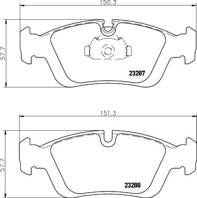 HELLA КОМПЛЕКТ ТОРМОЗНЫХ КОЛОДОК, ДИСКОВЫЙ ТОРМОЗ (8DB 355 008-741)