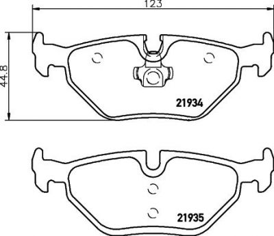 Hella 8DB 355 008-761 комплект тормозных колодок, дисковый тормоз на MG MG ZT- T