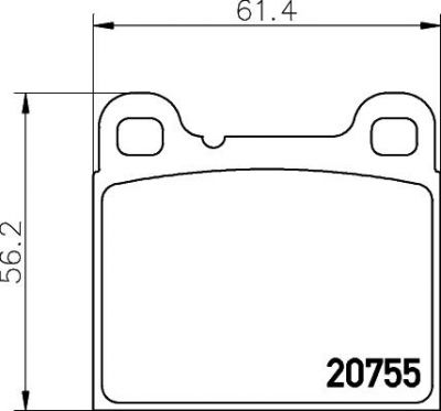 Hella 8DB 355 008-801 комплект тормозных колодок, дисковый тормоз на VOLVO 960 Kombi (965)