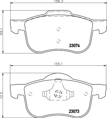 HELLA КОМПЛЕКТ ТОРМОЗНЫХ КОЛОДОК, ДИСКОВЫЙ ТОРМОЗ (8DB 355 008-851)